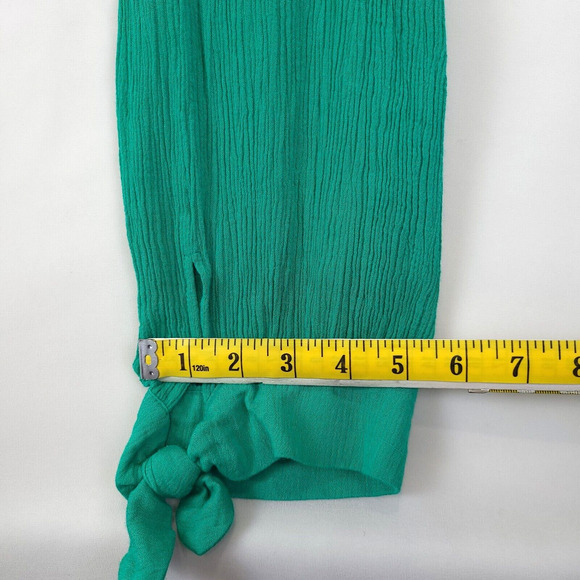 Lilyful Halter Jumpsuit Bow Knot Ankle Pants Deep V Neck Women S Gauzy Green - Picture 7 of 14